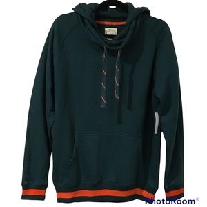 BLACK JACK Fleece Ninja Hoods Hoodie Green & Orange Size M  NWT